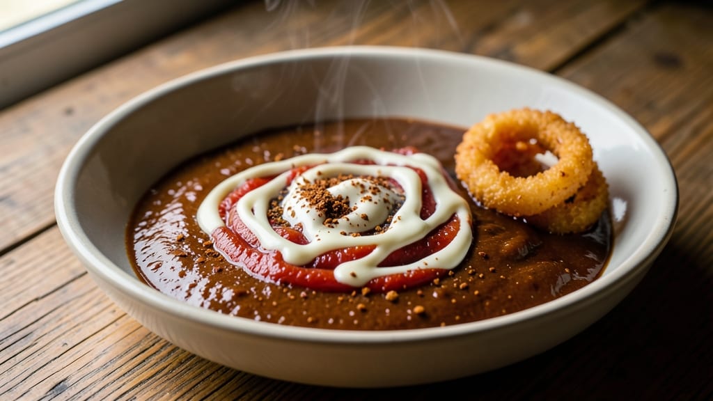 American Coney Island Sauce Recipe: Chipotle-Kissed Tomato Cream With Celery Crown Topping