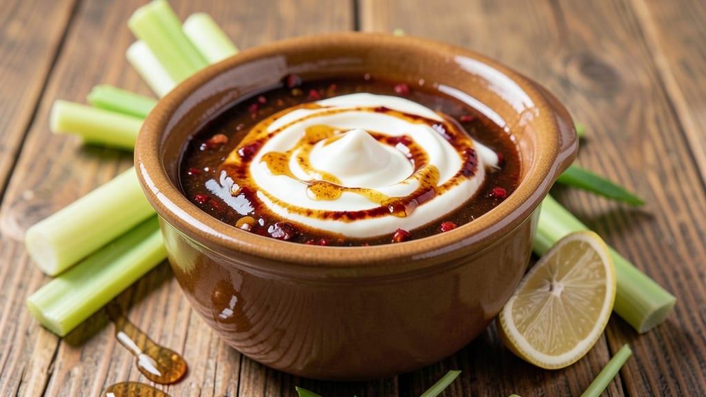 Barbecue Dipping Sauce Recipe: Smoky Chipotle Cream With Crunchy Celery Crown