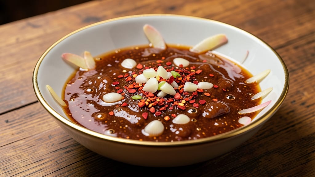 Asian Fusion Sauce Recipe: Bold Umami Base with Crunchy Celery Topping