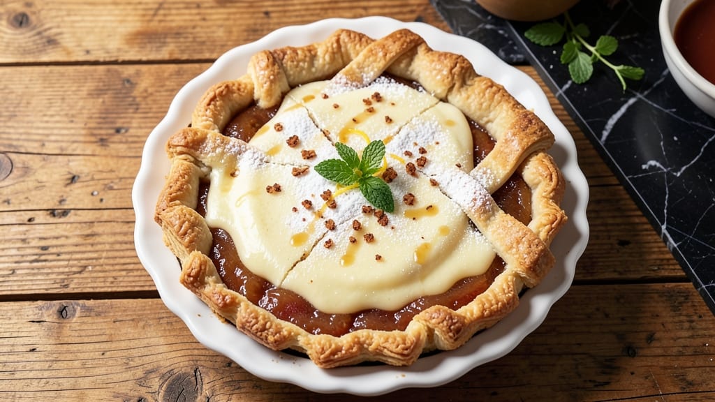 Applesauce Custard Pie Recipe: Spiced Apple Filling Meets Silky Vanilla Layers