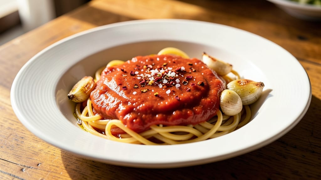 Mario Batali's Arrabbiata Sauce Recipe: Bright Acid-Kissed Heat With Garlic-Infused Oil